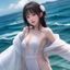 用户海浪追剧控的头像，一位喜欢日韩剧的年轻女性